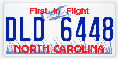 NC license plate DLD6448