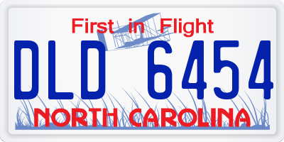 NC license plate DLD6454