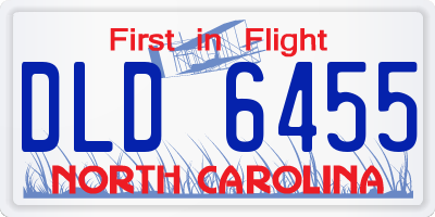 NC license plate DLD6455