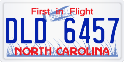 NC license plate DLD6457