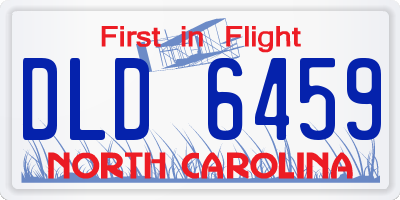 NC license plate DLD6459