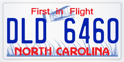 NC license plate DLD6460