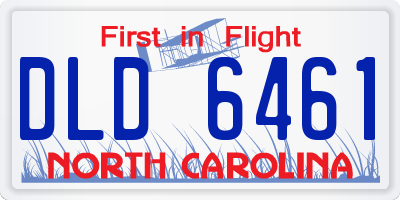 NC license plate DLD6461