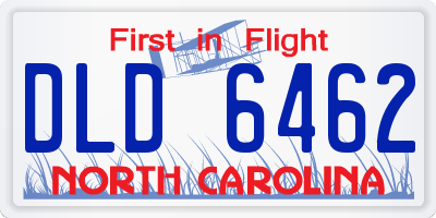 NC license plate DLD6462