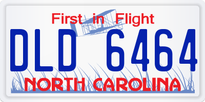 NC license plate DLD6464