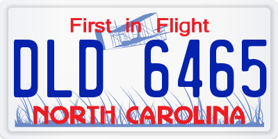 NC license plate DLD6465