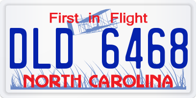 NC license plate DLD6468