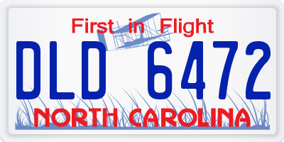 NC license plate DLD6472