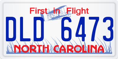 NC license plate DLD6473