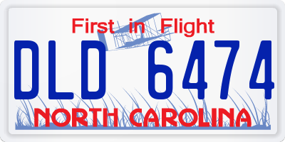 NC license plate DLD6474