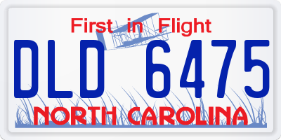NC license plate DLD6475