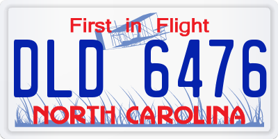 NC license plate DLD6476