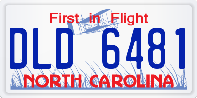 NC license plate DLD6481