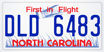 NC license plate DLD6483