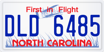 NC license plate DLD6485