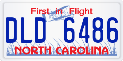 NC license plate DLD6486