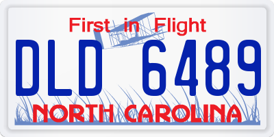NC license plate DLD6489