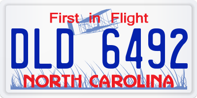 NC license plate DLD6492