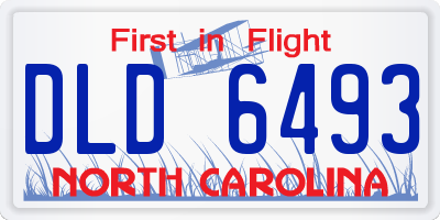 NC license plate DLD6493