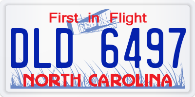 NC license plate DLD6497