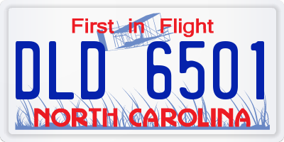 NC license plate DLD6501