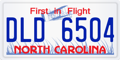 NC license plate DLD6504