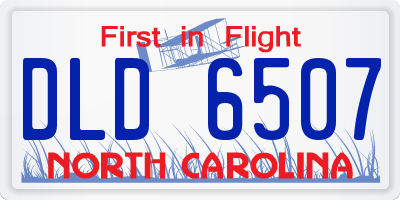 NC license plate DLD6507