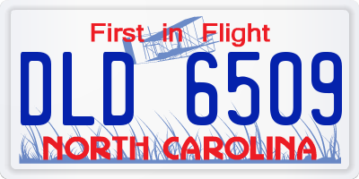 NC license plate DLD6509