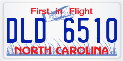 NC license plate DLD6510