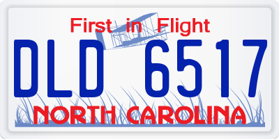 NC license plate DLD6517