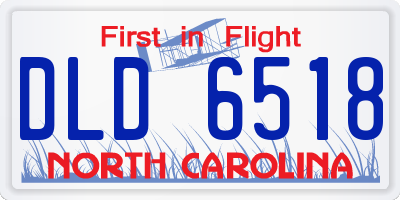 NC license plate DLD6518