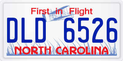 NC license plate DLD6526