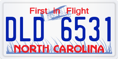 NC license plate DLD6531