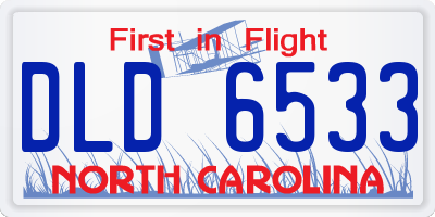 NC license plate DLD6533