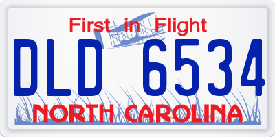 NC license plate DLD6534