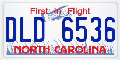 NC license plate DLD6536
