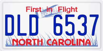 NC license plate DLD6537