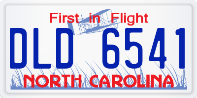 NC license plate DLD6541
