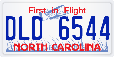 NC license plate DLD6544