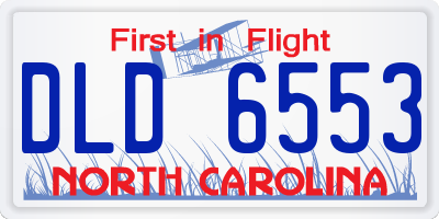 NC license plate DLD6553