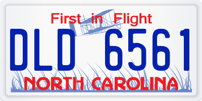NC license plate DLD6561