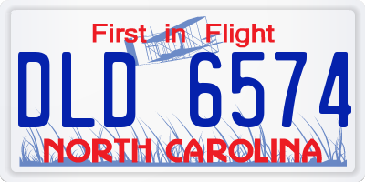 NC license plate DLD6574