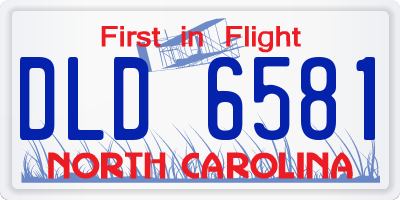 NC license plate DLD6581