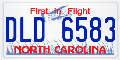 NC license plate DLD6583