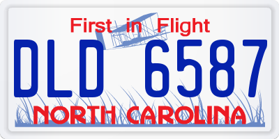 NC license plate DLD6587