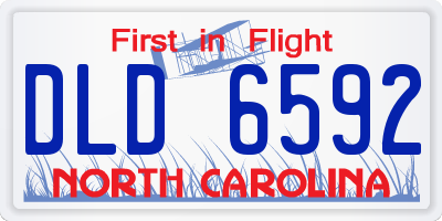 NC license plate DLD6592
