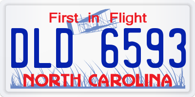 NC license plate DLD6593