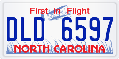 NC license plate DLD6597