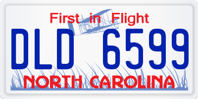 NC license plate DLD6599