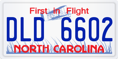 NC license plate DLD6602
